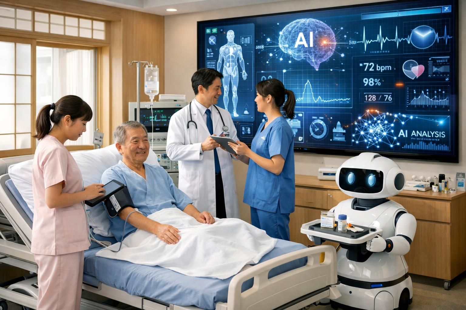 ai mulai diterapkan di rumah sakit jepang untuk meningkatkan perawatan kesehatan melalui teknologi canggih dan efisiensi medis.