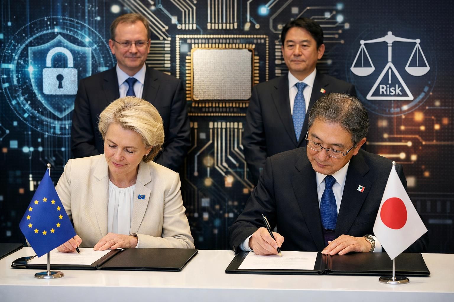 eu dan jepang menandatangani perjanjian kerja sama untuk mengembangkan kecerdasan buatan dan regulasi teknologi guna memperkuat inovasi dan keamanan digital.