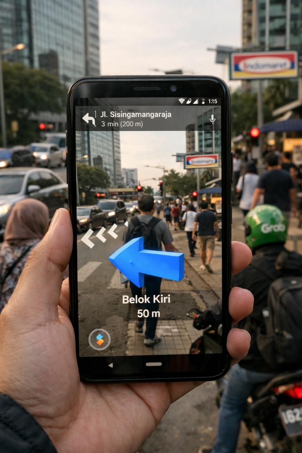 google maps memperkenalkan mode realitas tertambah (ar) untuk navigasi jalan yang lebih mudah dan interaktif, membantu pengguna menemukan rute dengan panduan visual langsung di layar.