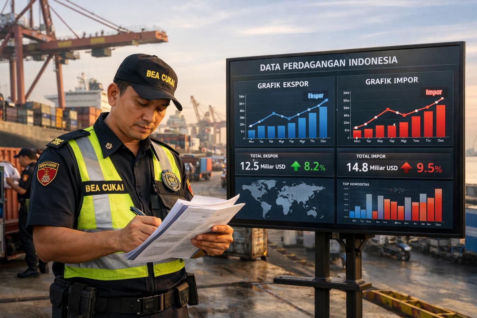 indonesia memantau arus impor dengan ketat untuk menjaga keseimbangan neraca perdagangan dan mendukung pertumbuhan ekonomi yang berkelanjutan.