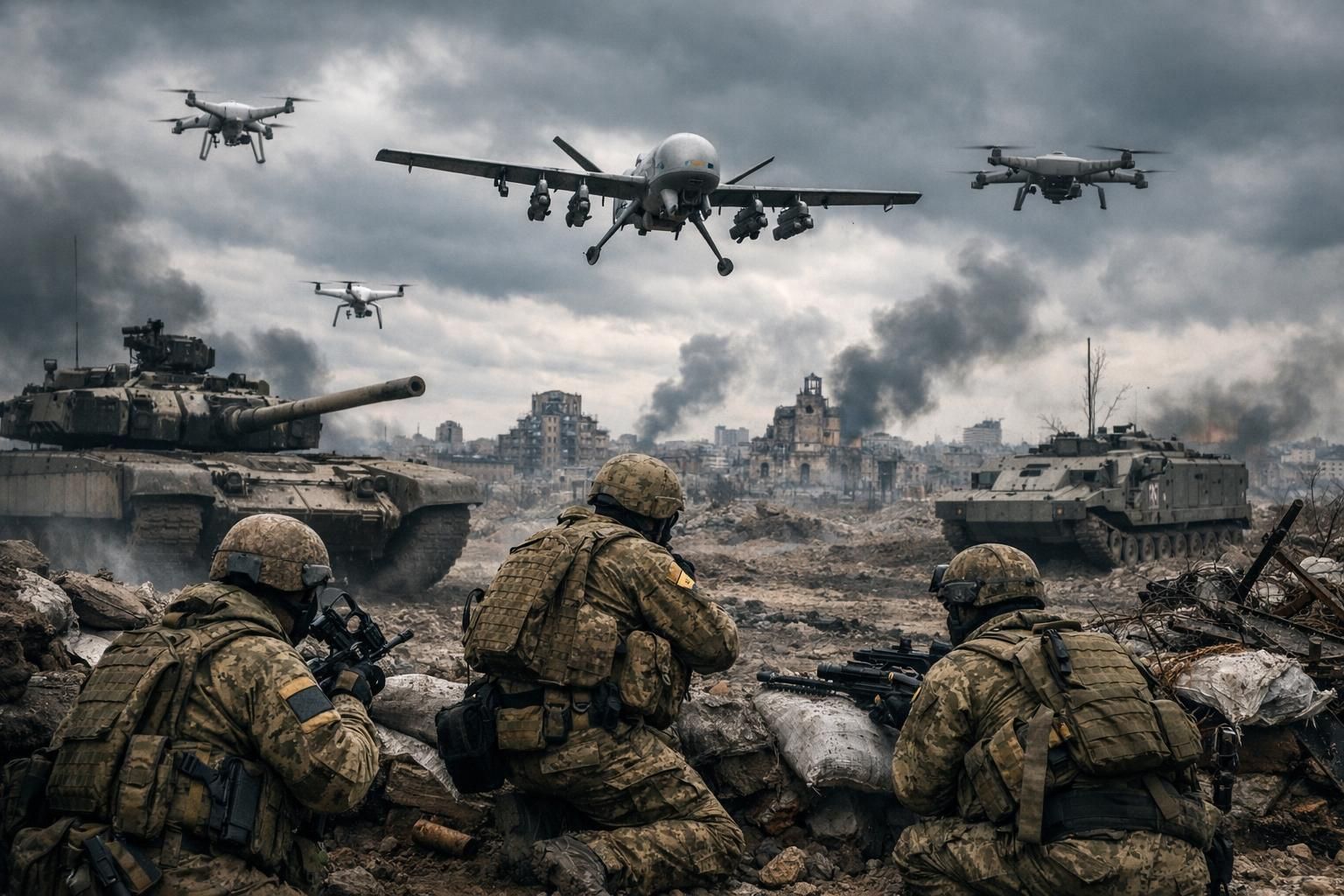 kondisi terkini front perang di ukraina menjelang perundingan baru, dengan ancaman drone yang semakin meningkat dan dampaknya pada situasi konflik.