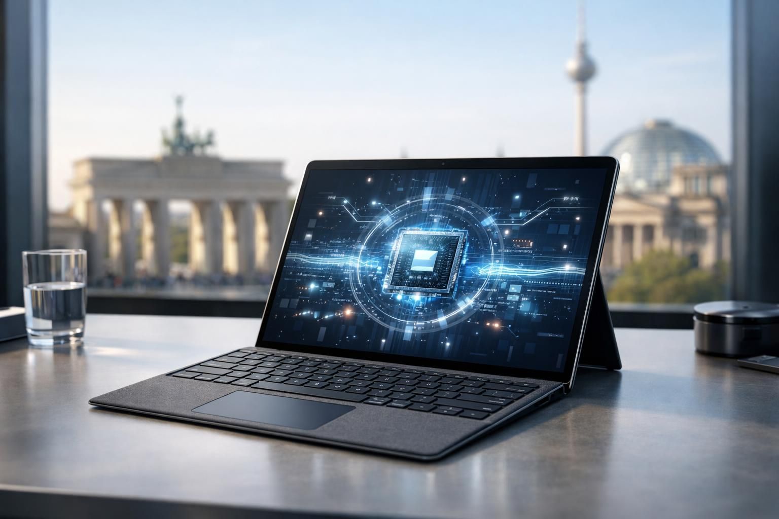 microsoft surface pro 10 baru diumumkan di berlin dengan chip ai canggih yang meningkatkan performa dan produktivitas anda.