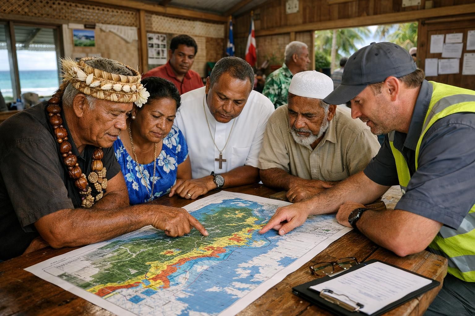 jelajahi risiko iklim yang dihadapi negara-negara pulau di pasifik dan strategi adaptasi yang mereka terapkan untuk melindungi lingkungan dan komunitas mereka dari dampak perubahan iklim.