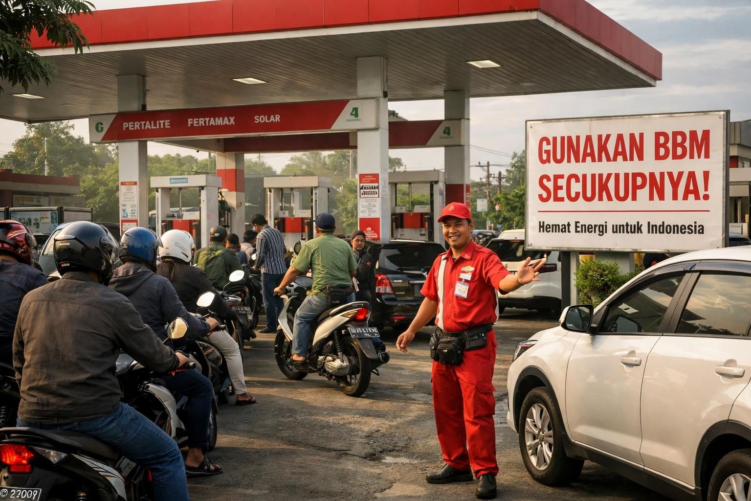 bahlil mengimbau warga untuk tetap tenang dan menggunakan bbm secukupnya tanpa melakukan panic buying, menjaga ketersediaan dan stabilitas pasokan bbm.