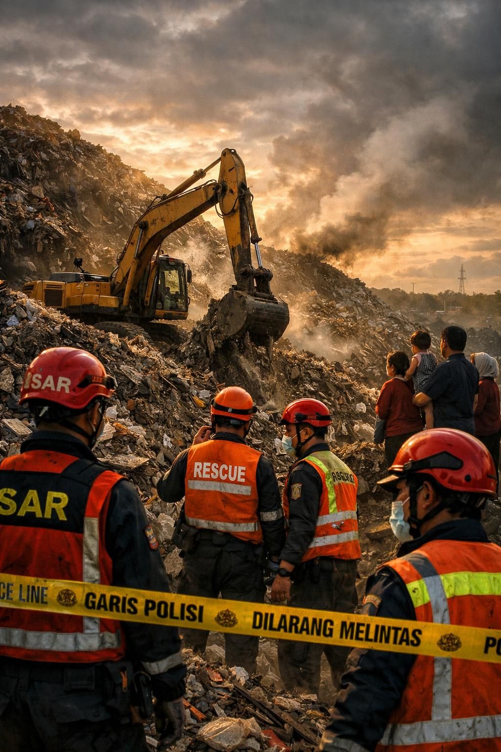 daftar nama korban longsor di tpst bantargebang, dengan 4 orang meninggal dunia dan 2 selamat. informasi lengkap tentang tragedi ini.