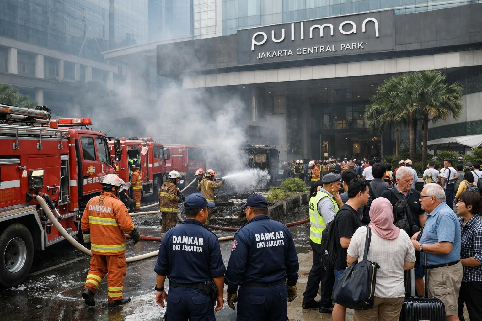 kebakaran di hotel pullman berhasil dipadamkan dengan cepat, diduga akibat korsleting listrik. simak informasi lengkapnya di detiknews.