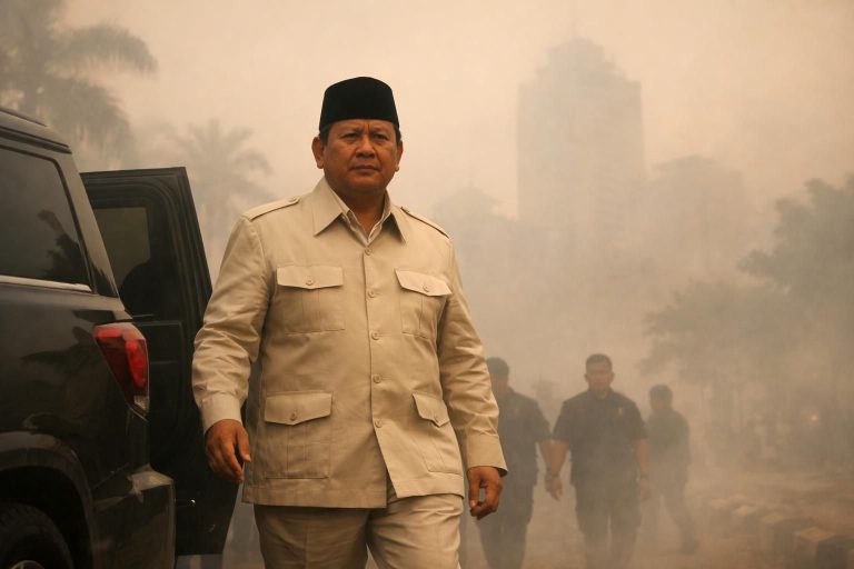 kedatangan prabowo di pekanbaru disambut dengan kabut asap akibat kebakaran hutan dan lahan (karhutla), menimbulkan perhatian publik dan upaya mitigasi lingkungan.