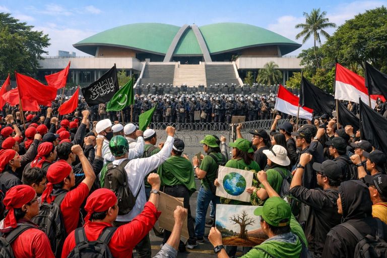 rencana demo besar pada 27 agustus di dpr dengan jadwal lengkap dan tuntutan dari empat kelompok massa yang berbeda. ikuti perkembangan terbaru di afu.id.